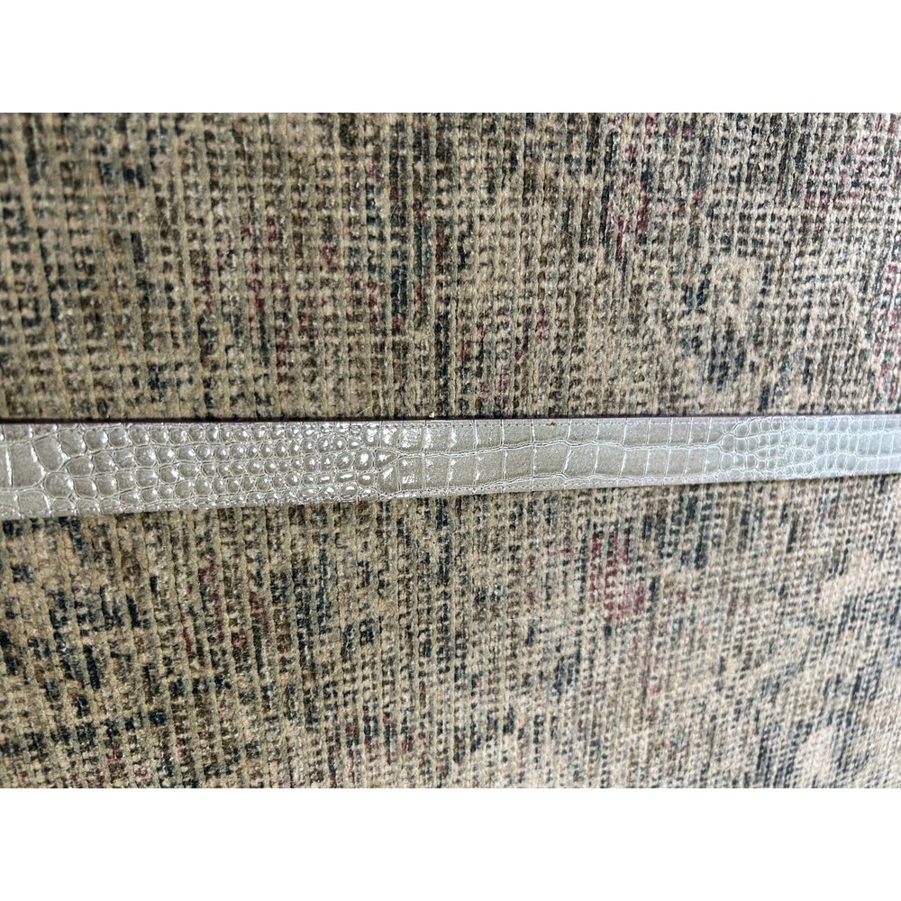 VINTAGE Morris Moskowitz Gray Snakeskin Geniune Leather Opal Buckle Belt | 32in